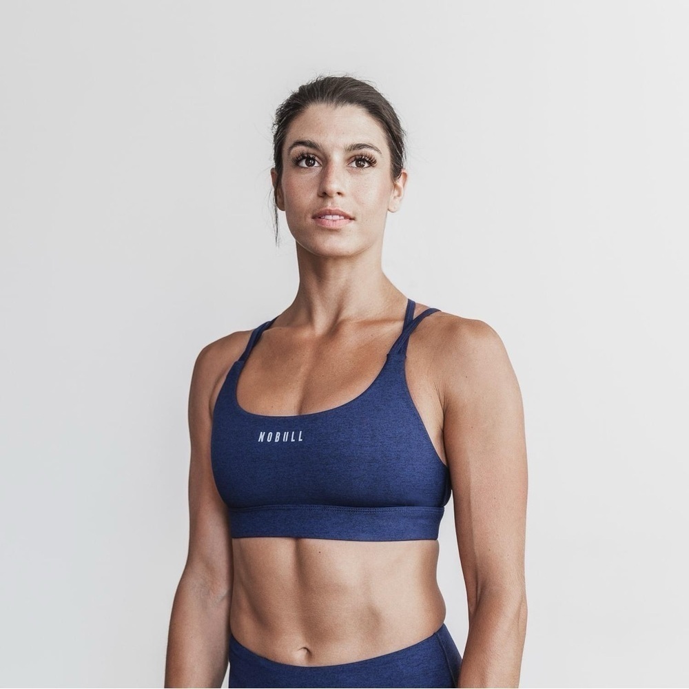 Nobull Plush Heather Sports Bra in Purple Plum